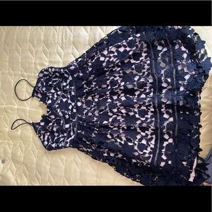 Black and nude lace dress